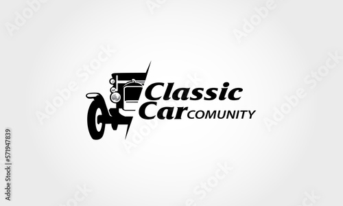 Classic Car Vector Logo Template. Classic and elegant logo, suitable for car dealers, car repair shops, companies, community and web sites related to the automobile business.