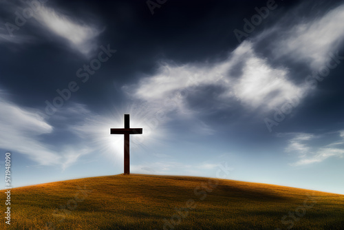 conceito de ressurreição: crucificação, cruz de Jesus cristo 