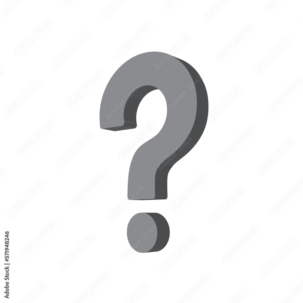 3D isolated question mark, colorful interrogation mark 3D isolated question mark, colorful interrogation mark