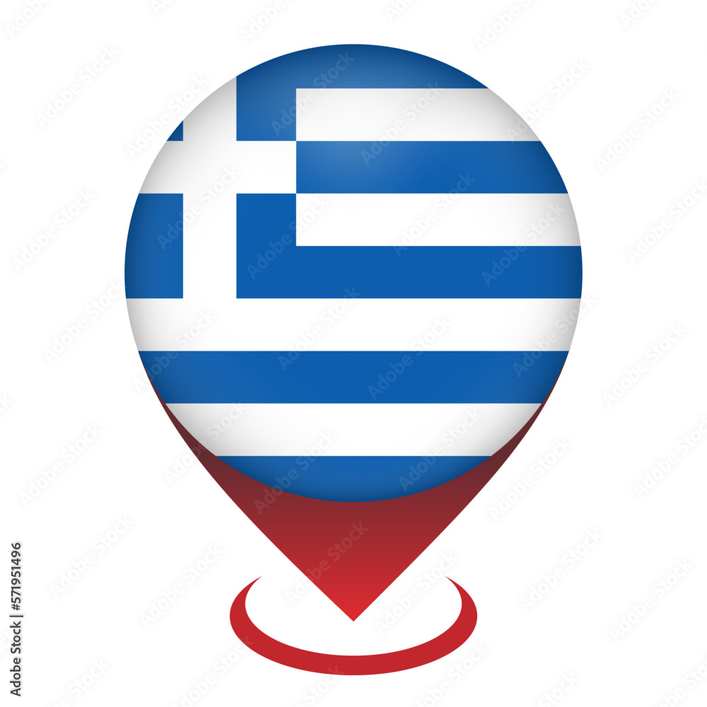 Map pointer with contry Greece. Greece flag. Vector illustration. Map pointer with contry Greece. Greece flag. Vector illustration.