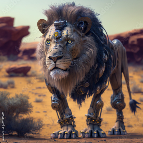 lion cybrog technology - by ai generative photo