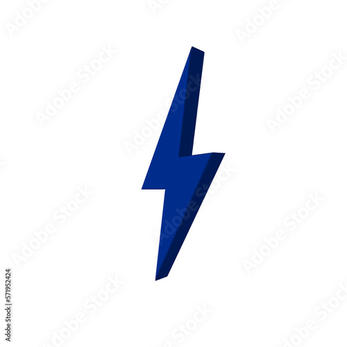 Free Download  lightning, thunderbolt 3D icon. electric sign.  - GFXLoad
