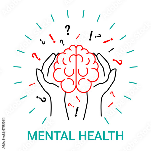 Anxiety, inner peace. Stress Awareness Month. Poster, flyer, social media banner, billboard and background design. EPS 10 vector illustration