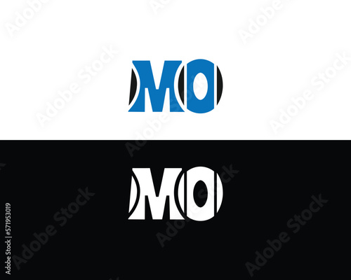 Creative Alphabet letter MO Logo Design Initials Monogram Vector Concept. photo