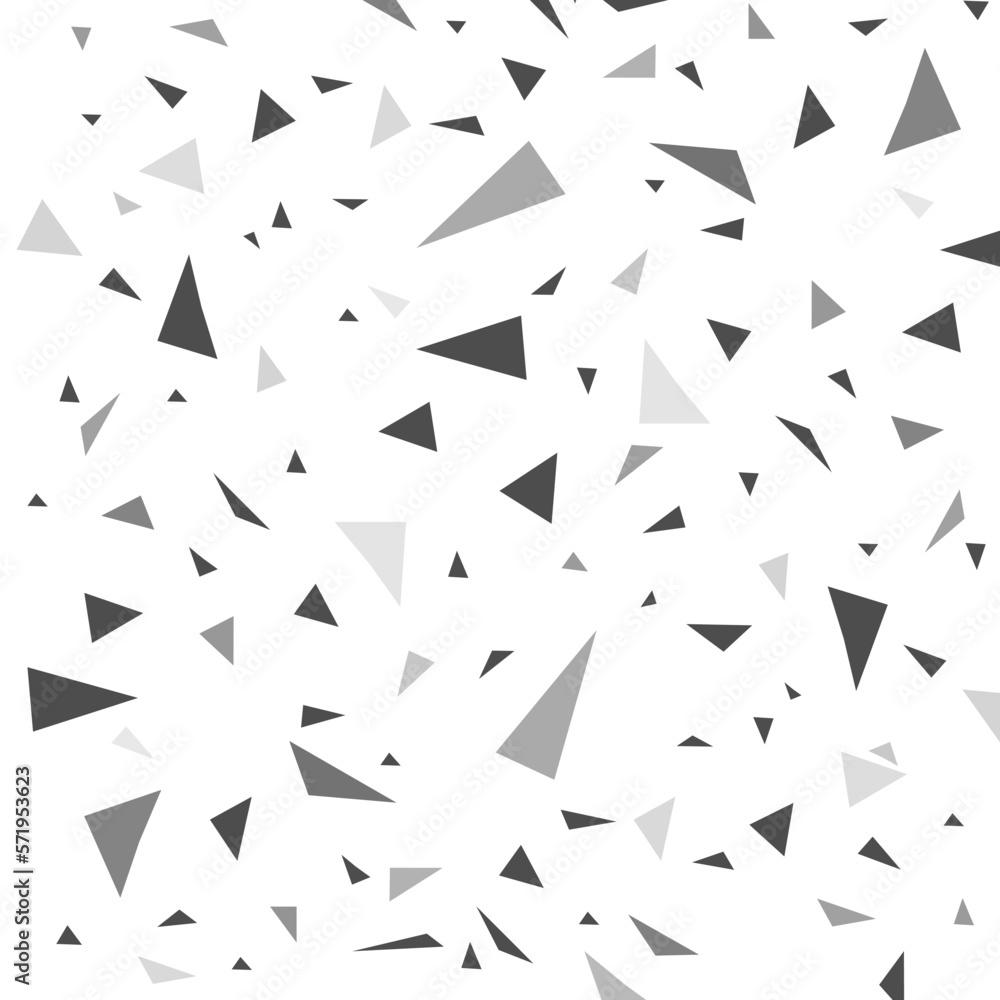 Seamless abstract triangle pattern on white background. Vector simple print. Graphic spotted ornament