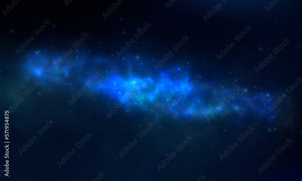 Fototapeta premium Night starry sky, shining shining space. Abstract background with stars, cosmic glow. Northern lights. Vector