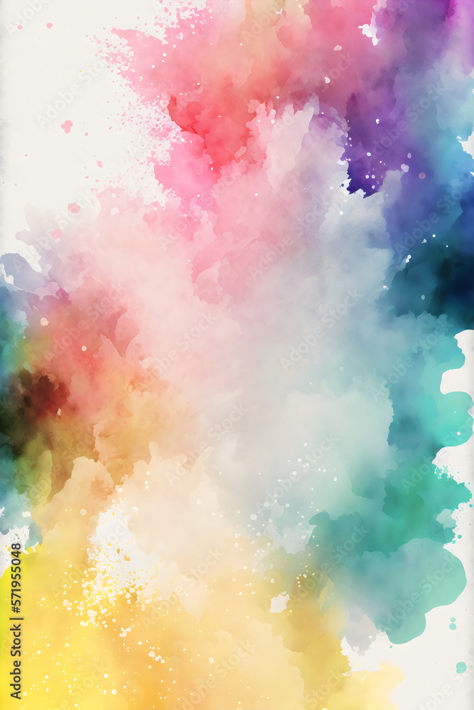 Fototapeta premium abstract colorful watercolor background created with generative ai