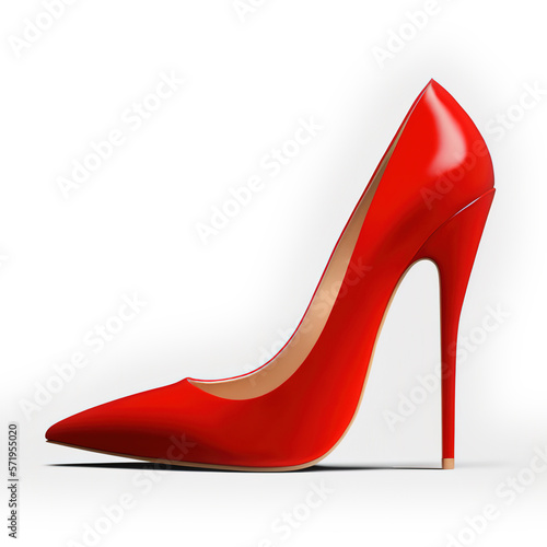 Simple red shoe on a white background