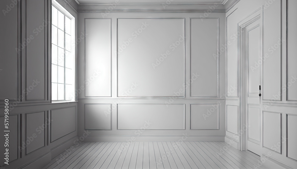 Fototapeta premium Empty room for exhibition or advertisement and background. Generative AI