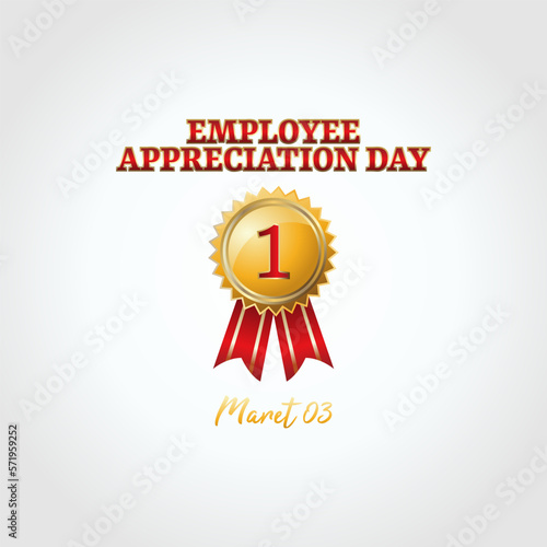 vector graphic of employee appreciation day good for employee appreciation day celebration. flat design. flyer design.flat illustration.