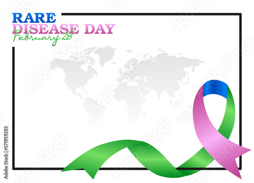 vector graphic of rare disease day good for rare disease day celebration. flat design. flyer design.flat illustration.