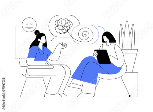 Psychotherapy abstract concept vector illustration.