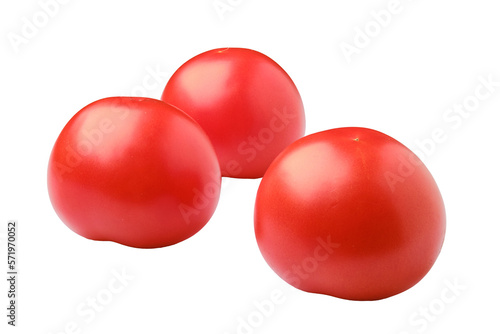 Three whole fresh red tomatoes