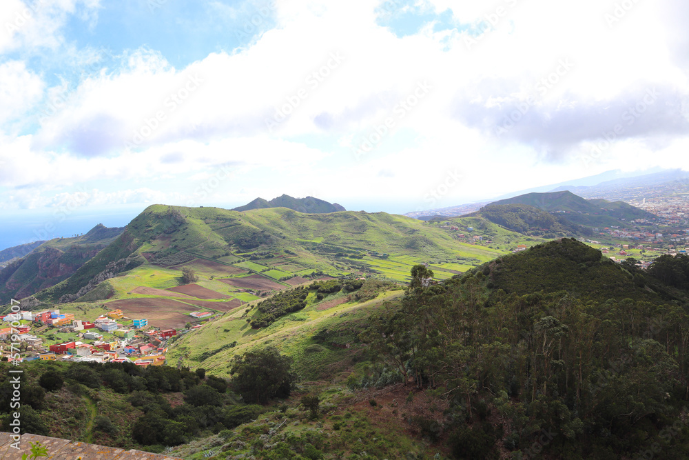 Beautiful Canary island landscape with mountains 