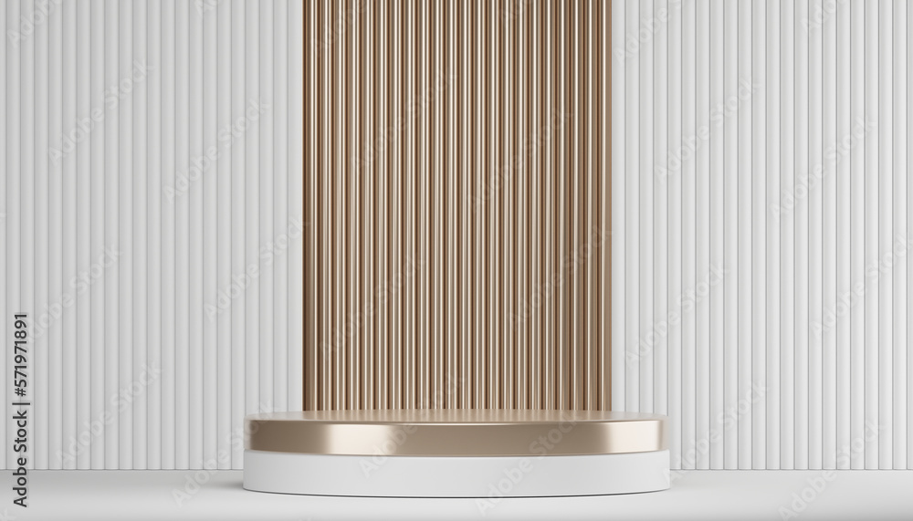Abstract Podium minimal geometric white and gold Abstract Podium minimal geometric white and gold