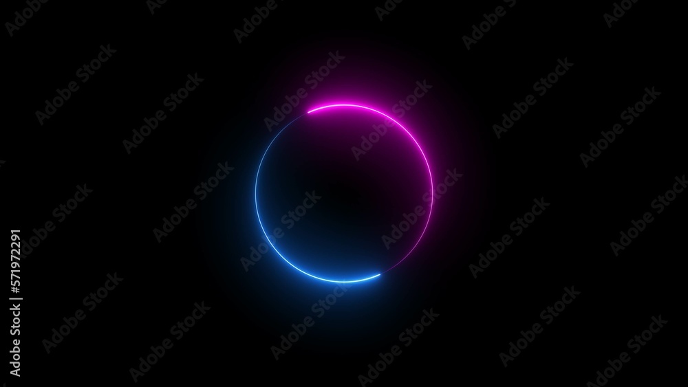 Neon Light glowing shape illustration in retro style. Neon Light glowing shape illustration in retro style.