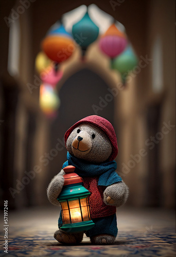 teddy bear with ramadan lantern © Ahmed Shaffik