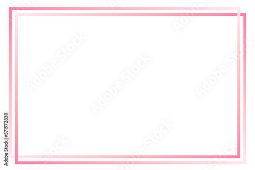 ピンクの二重フレーム
