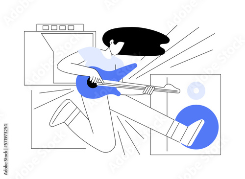Rock music abstract concept vector illustration.