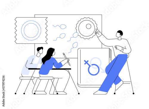 Sexual education abstract concept vector illustration.
