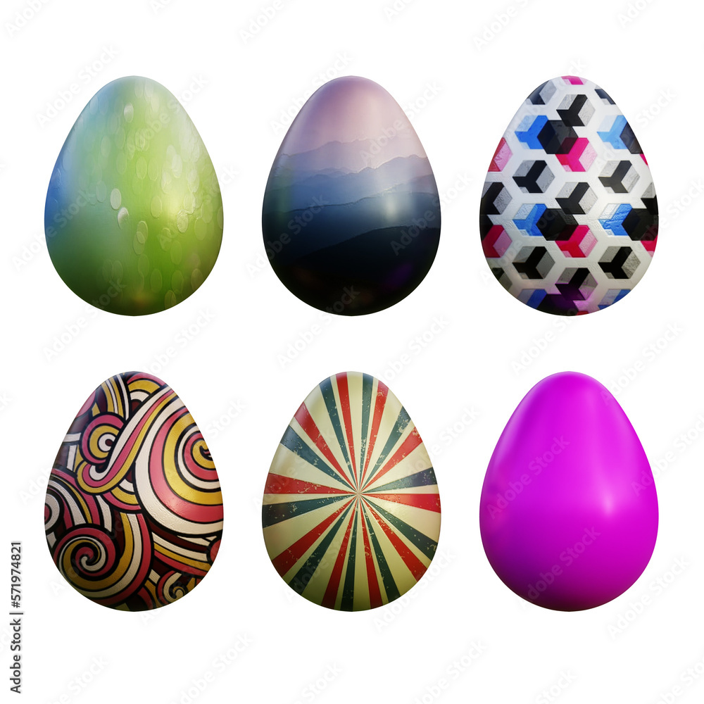 Realistic 3d easter eggs in seamless geometric vector patterns Realistic 3d easter eggs in seamless geometric vector patterns