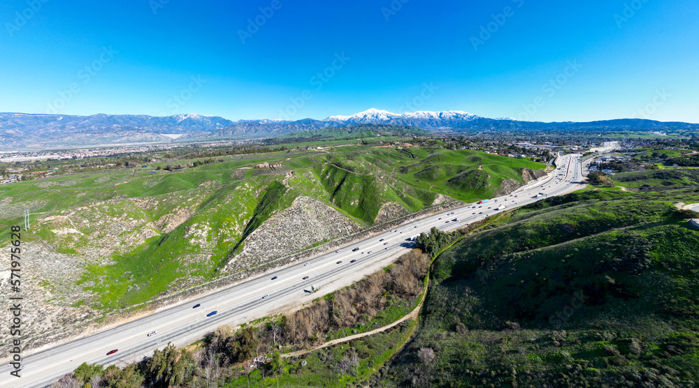 The Freeway Pass From Redland to Yucaipa, California