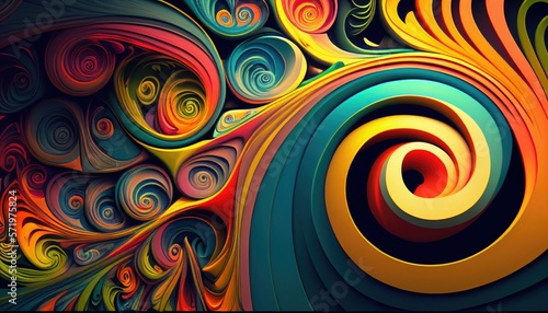 Psychedelic Swirls Generative AI