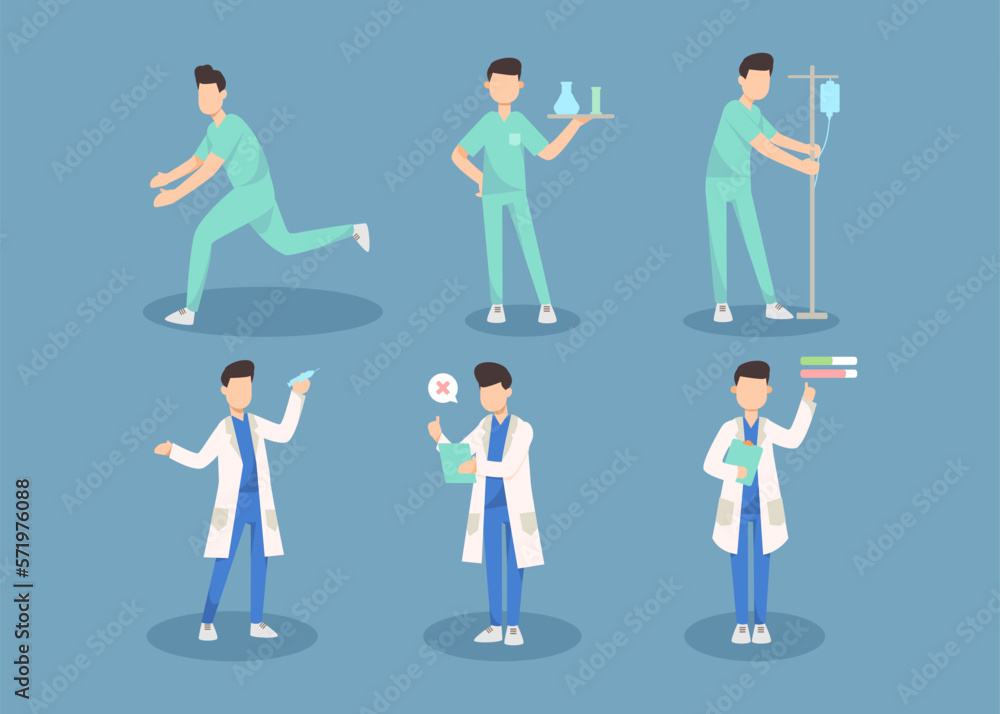 Bundle of many career character 2 sets, 6 poses of various professions, lifestyles, Bundle of many career character 2 sets, 6 poses of various professions, lifestyles,