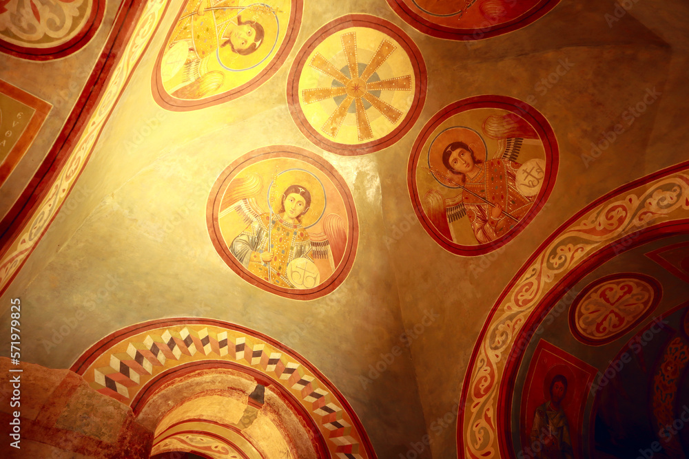 Interior of St. Sophia Cathedral in Kyiv, Ukraine	