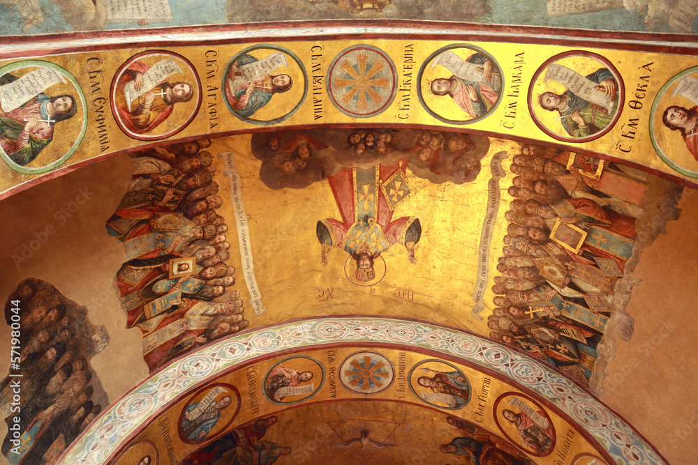 Interior of St. Sophia Cathedral in Kyiv, Ukraine	
