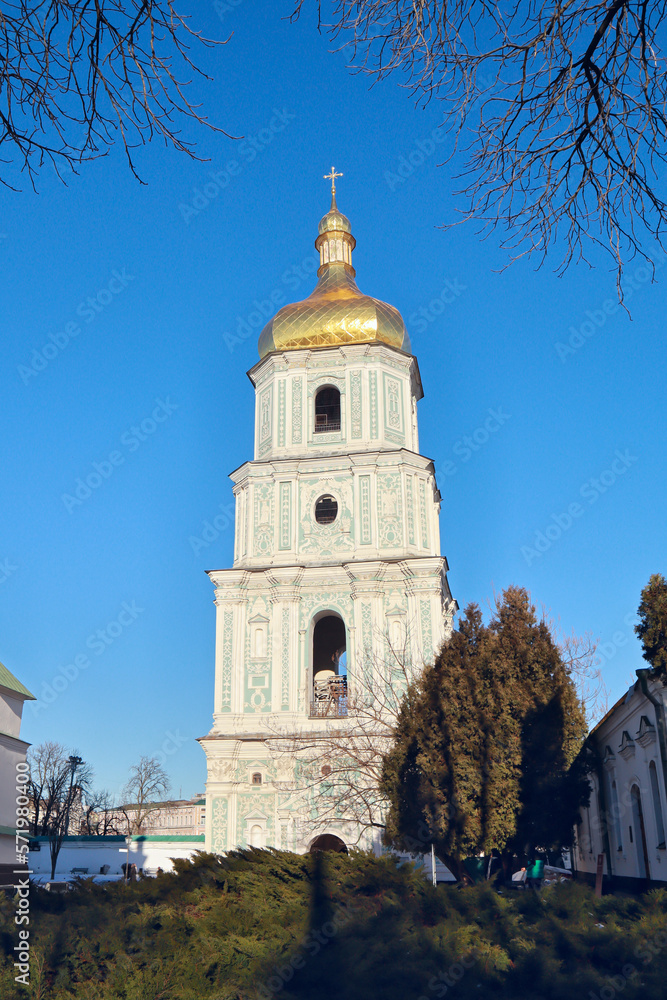 Belfry of St. Sophia Cathedral in Kiev, Ukraine