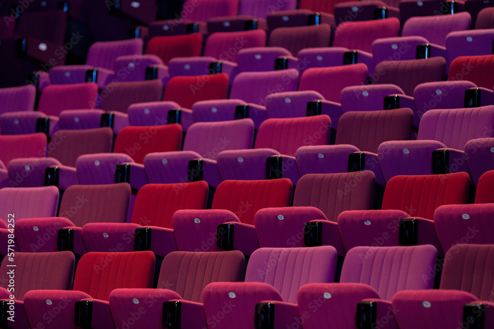 Naklejka premium Empty seats in a stage theater