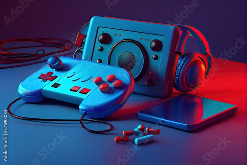 Gamers kit with headphones,...