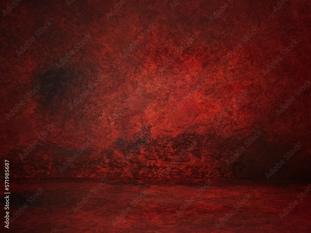 background studio portrait. dark red backdrops for photo montages. vintage paper with space for