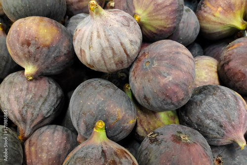 Stack of figs on a market stall