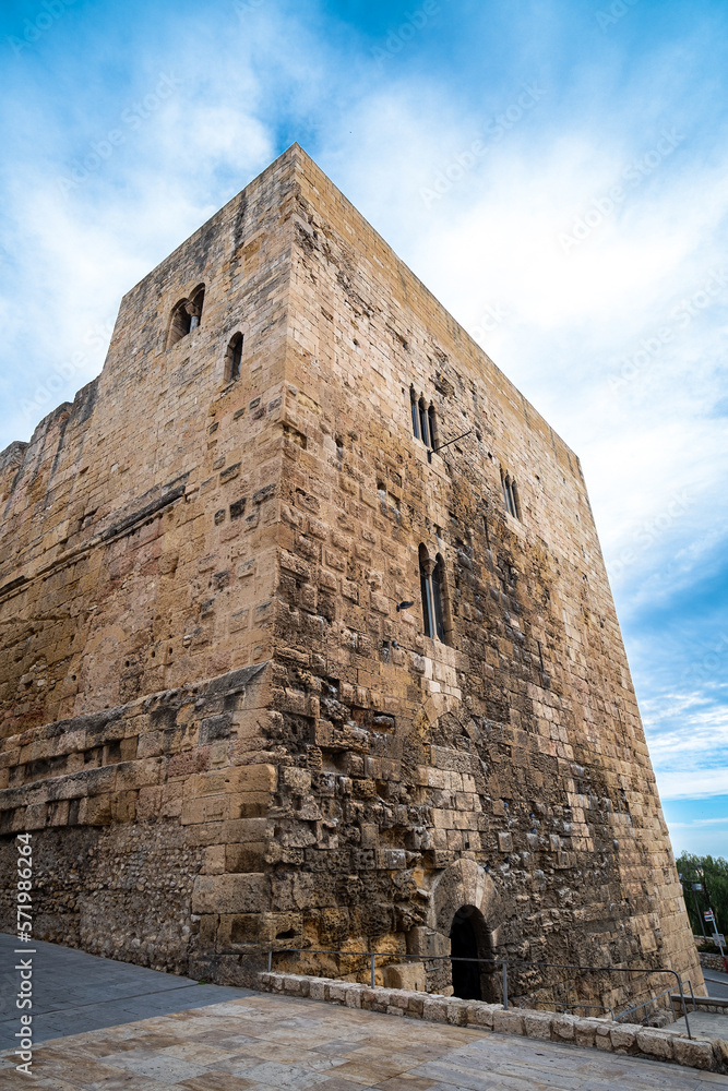 Roman tower of the praetorium in Tarragona, Catalonia, Spain