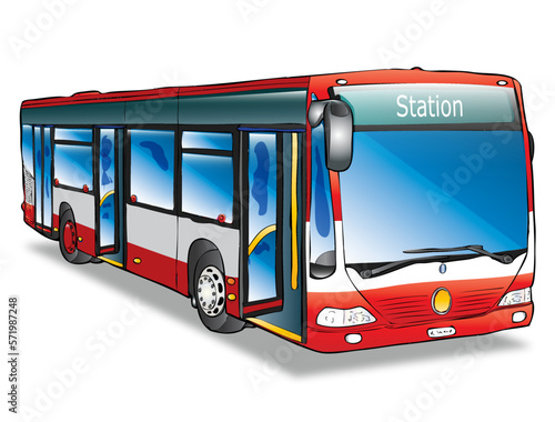 bus red