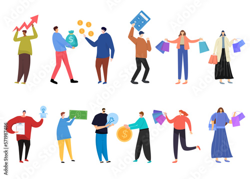 Bundle of many career character 1 sets, 10 poses of various professions, lifestyles,