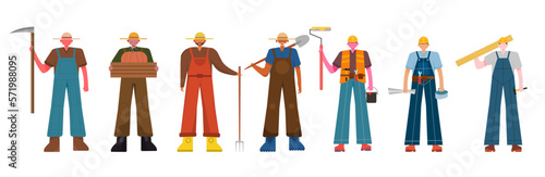 Bundle of many career character 2 sets, 7 poses of various professions, lifestyles,