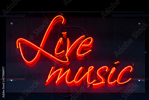 Live Music - Neon light