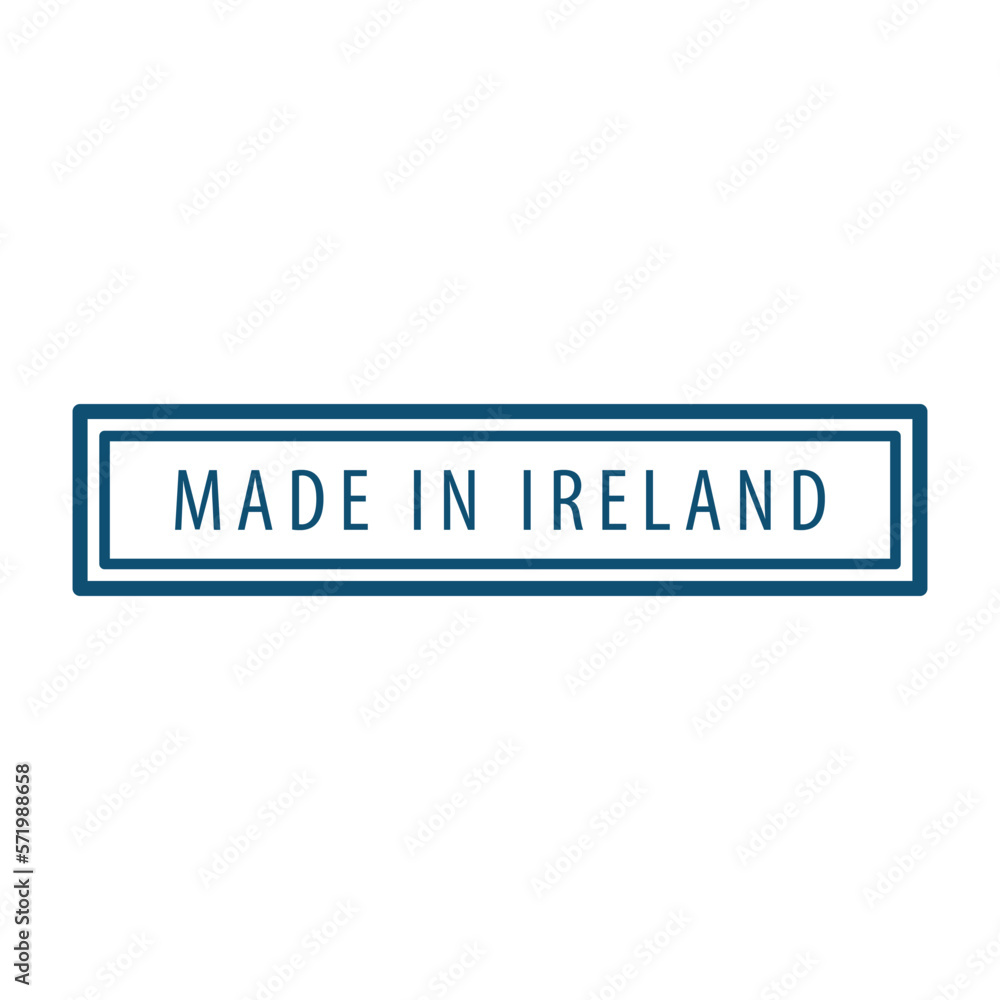 Made in Ireland stamp icon vector logo template