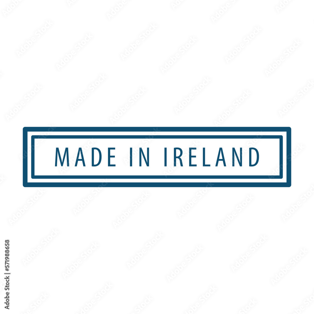 Made in Ireland stamp icon vector logo template Made in Ireland stamp icon vector logo template