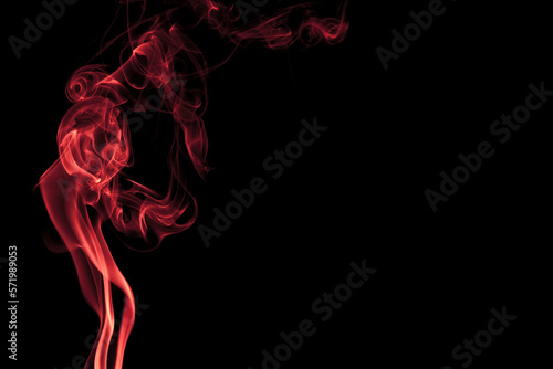 Swirling abstract red smoke