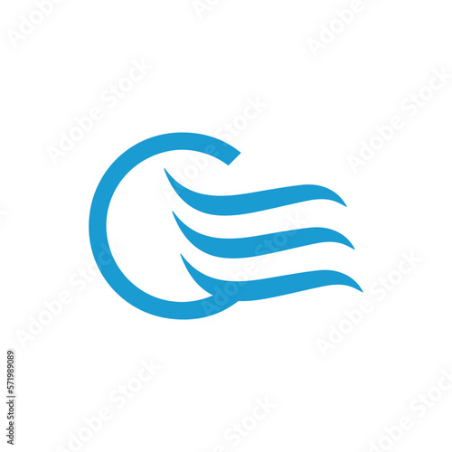Air conditioning logo ventilation system symbol, design, graphic, minimalist.logo