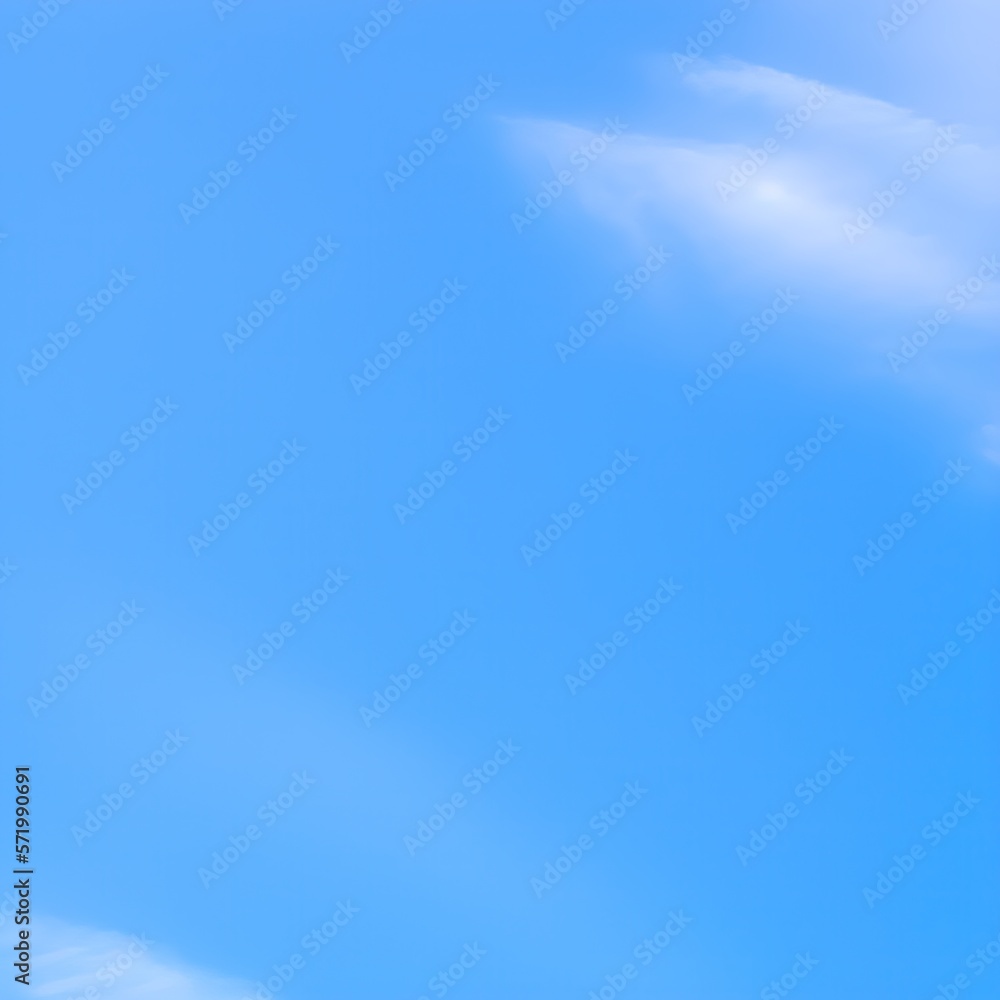 Blue sky with small amount of clouds - generative ai Blue sky with small amount of clouds - generative ai