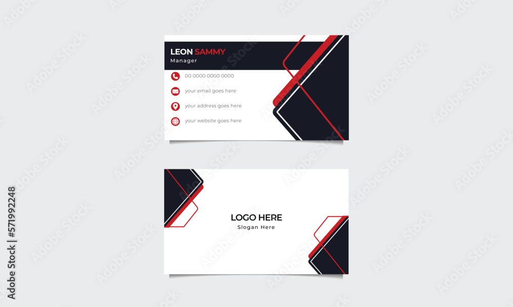 Simple, elegant, and exclusive vector name card template.