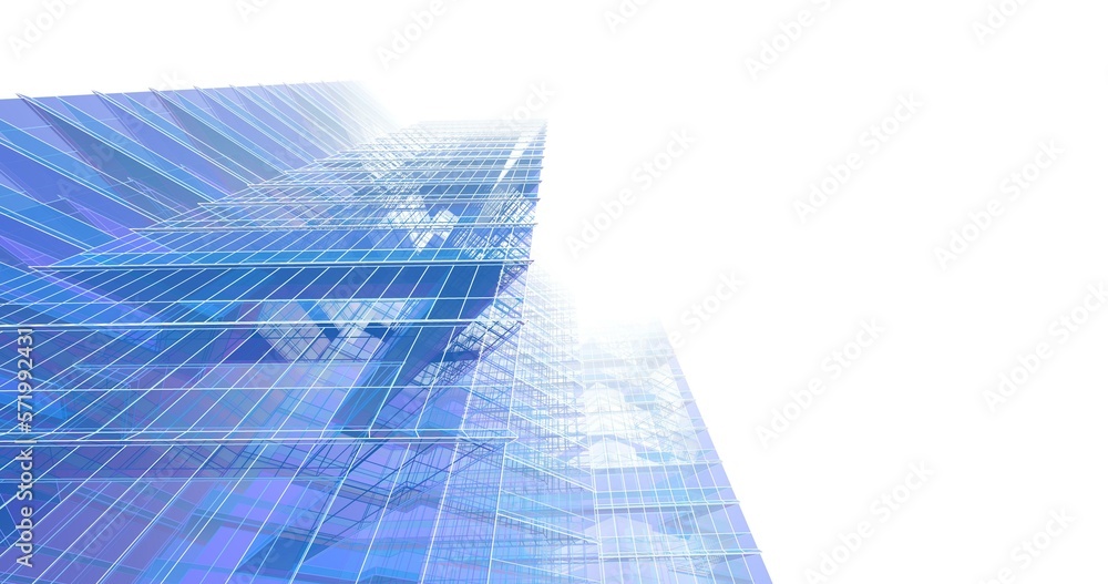 abstract architecture 3d rendering 3d illustration