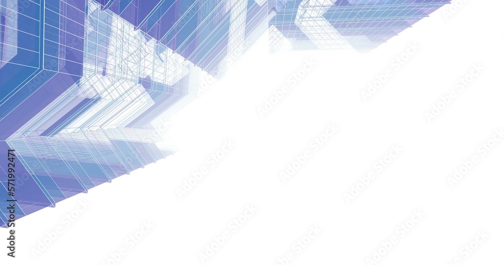 Fototapeta premium abstract architecture 3d rendering 3d illustration