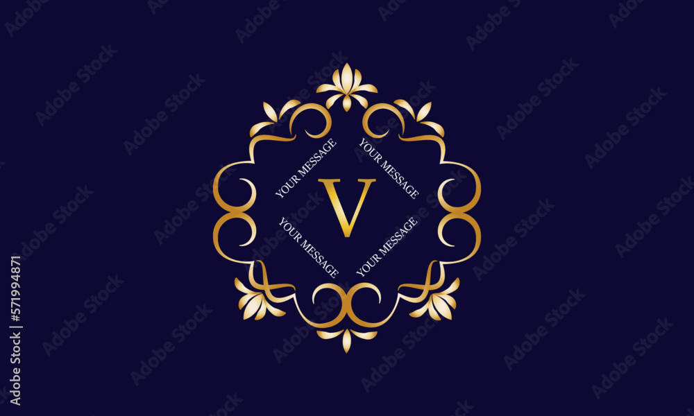 Elegant monogram design template with initial letter V. Luxury elegant ornament logo for restaurant, boutique, hotel, fashion, business. Elegant monogram design template with initial letter V. Luxury elegant ornament logo for restaurant, boutique, hotel, fashion, business.