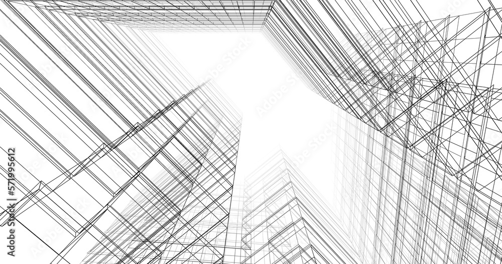 Architecture 3d illustration